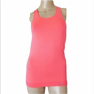 Under Armour Women Heat Gear Scoop Neck Sleeveless Stripe Racerback Tank Top SM